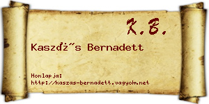 Kaszás Bernadett névjegykártya